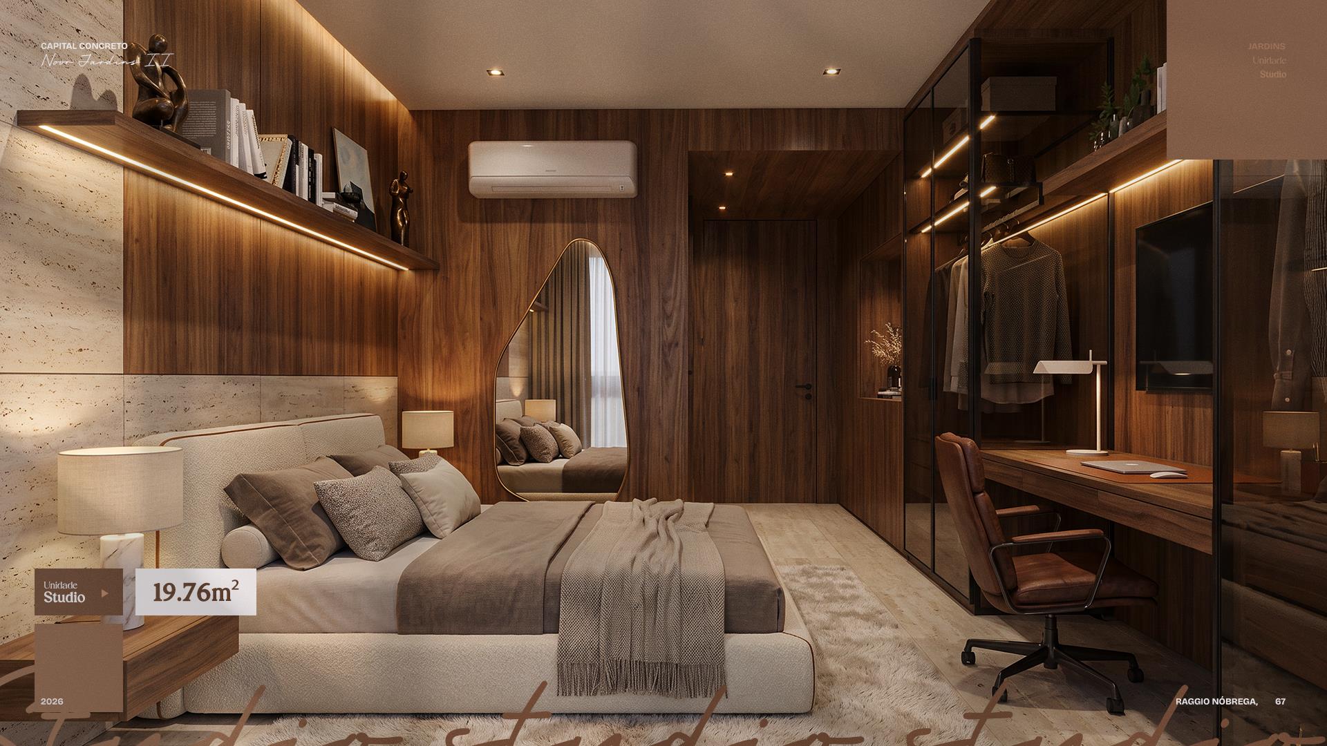 Studio de 19,76 m²